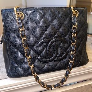 Chanel Petite Timeless Tote Quilted Caviar